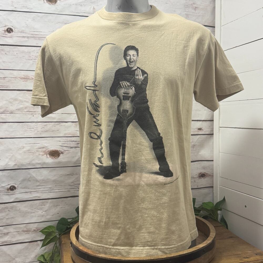 Paul McCartney Concert Tour T-Shirt Band Music Graphic 2002 Beatles L Large VTG